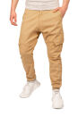 Alessandro Salvarini Herren Cargohose Strech O-274 - Beige-W33-L30