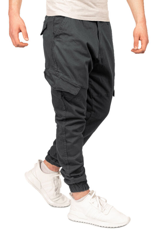 Alessandro Salvarini Herren Cargohose Strech O-274 - Anthrazit-W34-L34