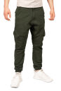 Alessandro Salvarini Herren Cargohose Strech O-274 - Olive-W29-L30