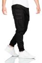 Alessandro Salvarini Herren Cargo Hose O-272 - Schwarz-W38-L32