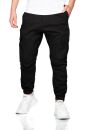 Alessandro Salvarini Herren Cargo Hose O-272 - Schwarz-W40-L34