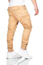 Alessandro Salvarini Herren Cargo Hose O-272 - Beige-W33-L30