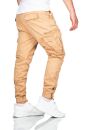 Alessandro Salvarini Herren Cargo Hose O-272 - Beige-W36-L34
