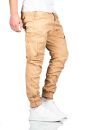 Alessandro Salvarini Herren Cargo Hose O-272 - Beige-W40-L30
