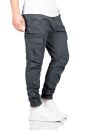 Alessandro Salvarini Herren Cargo Hose O-272 - Dunkelgrau-W32-L30