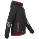 Arctic Seven Damen Softshell Outdoor O-186 - Schwarz-Rot-Gr.M