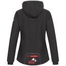 Arctic Seven Damen Softshell Outdoor O-186 - Schwarz-Rot-Gr.M