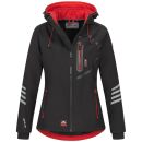 Arctic Seven Damen Softshell Outdoor O-186 - Schwarz-Rot-Gr.L