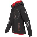 Arctic Seven Damen Softshell Outdoor O-186 - Schwarz-Rot-Gr.L