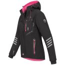 Arctic Seven Damen Softshell Outdoor O-186 - Schwarz-Pink-Gr.XL