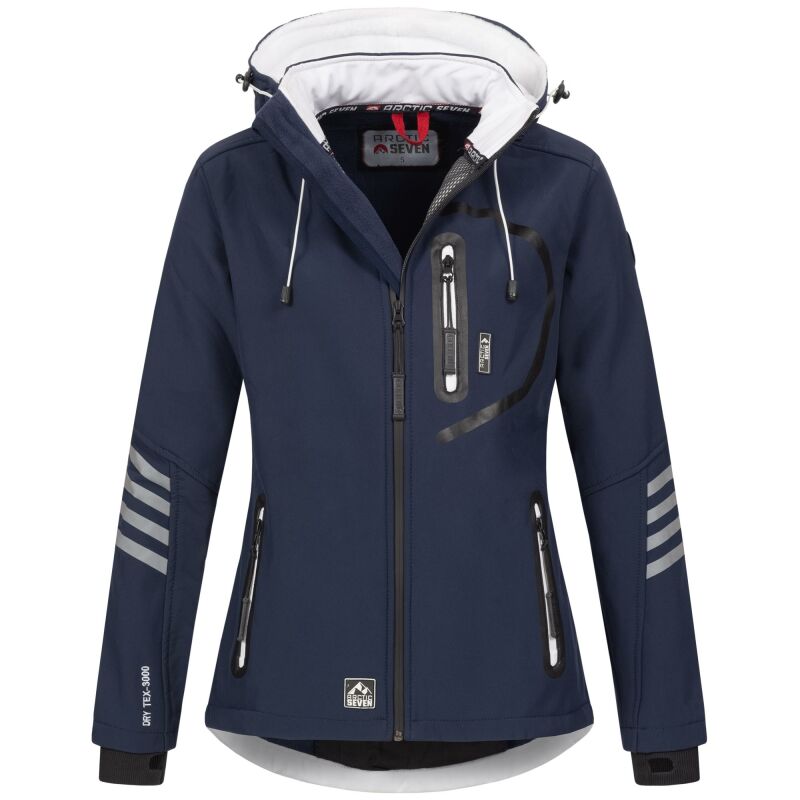 Arctic Seven Damen Softshell Outdoor O-186 - Navy-Weiss-Gr.M