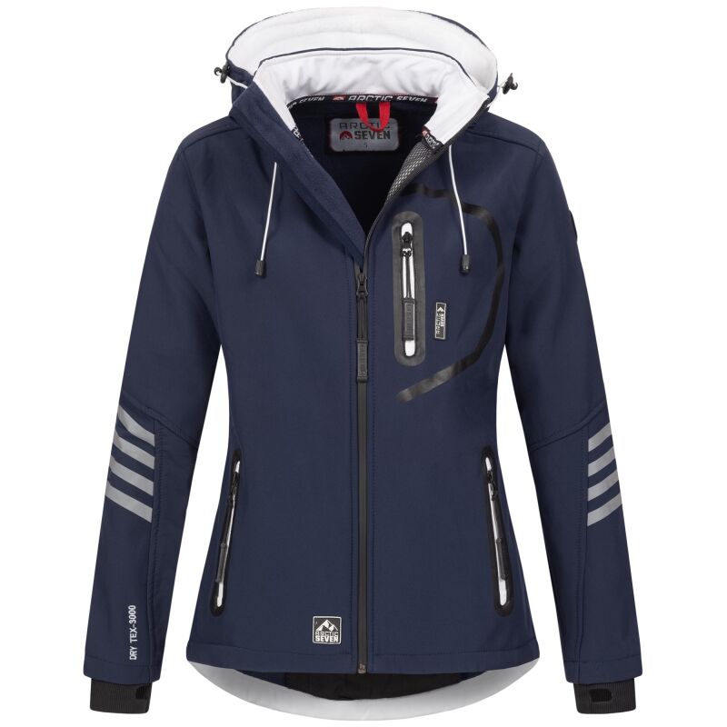 Arctic Seven Damen Softshell Outdoor O-186 - Navy-Weiss-Gr.XL