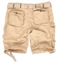 Alessandro Salvarini Herren Cargoshorts mit Gürtel O-079 - Beige-W29