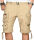 Alessandro Salvarini Herren Cargoshorts mit Gürtel O-079 - Beige-W29