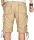 Alessandro Salvarini Herren Cargoshorts mit Gürtel O-079 - Beige-W29