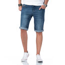 Alessandro Salvarini Herren Jeans Shorts O-380 - Blau