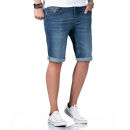 Alessandro Salvarini Herren Jeans Shorts O-380 - Blau-W30