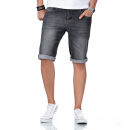 Alessandro Salvarini Herren Jeans Shorts O-381 - Grau-W30