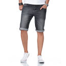 Alessandro Salvarini Herren Jeans Shorts O-381 - Grau-W31