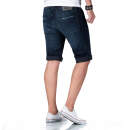 Alessandro Salvarini Herren Jeans Shorts O-382 - Dunkelblau-W31