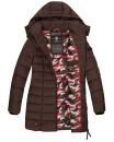 Marikoo Abendsternchen Damen Winter Jacke gesteppt B603 Dunkelschoko-Größe S - Gr. 36
