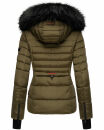 Navahoo Damen Winter Jacke warm gefüttert Teddyfell B361 Militär Grün Größe XL - Gr. 42