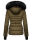 Navahoo Damen Winter Jacke warm gefüttert Teddyfell B361 Militär Grün Größe XL - Gr. 42