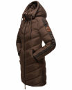 Marikoo Armasa Damen Winter Steppjacke Stepp Parka Winterjacke B842 Dunkel Schoko Größe XS - Gr. XS