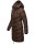 Marikoo Armasa Damen Winter Steppjacke Stepp Parka Winterjacke B842 Dunkel Schoko Größe XS - Gr. XS