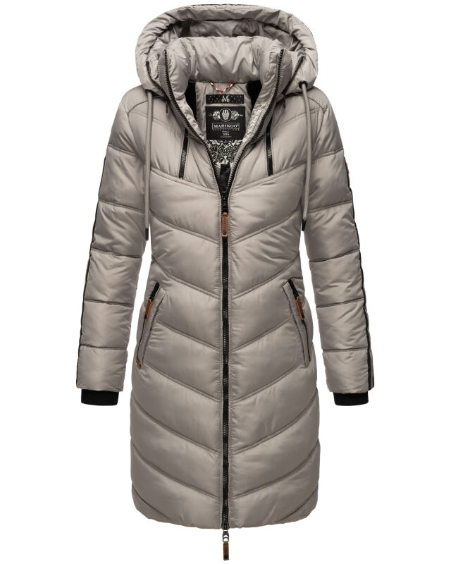 Marikoo Armasa Damen Winter Steppjacke Stepp Parka Winterjacke B842 Zink Grau Größe XXL - Gr. 44