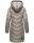 Marikoo Armasa Damen Winter Steppjacke Stepp Parka Winterjacke B842 Zink Grau Größe XXL - Gr. 44