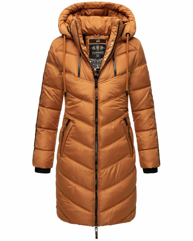 Marikoo Armasa Damen Winter Steppjacke Stepp Parka Winterjacke B842 Cinnamon Größe S - Gr. 36