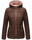 Steppjacke mit Kapuze gesteppt Übergangsjacke B857 Dunkel Schoko Größe XS - Gr. 34