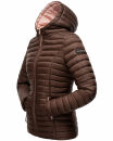 Steppjacke mit Kapuze gesteppt Übergangsjacke B857 Dunkel Schoko Größe XS - Gr. 34