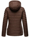 Steppjacke mit Kapuze gesteppt Übergangsjacke B857 Dunkel Schoko Größe XS - Gr. 34