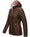 Steppjacke mit Kapuze gesteppt Übergangsjacke B857 Dunkel Schoko Größe L - Gr. 40
