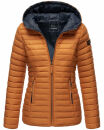 Steppjacke mit Kapuze gesteppt Übergangsjacke B857 Cinnamon Größe S - Gr. 36