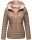 Steppjacke mit Kapuze gesteppt Übergangsjacke B857 Taupe Größe XL - Gr. 42
