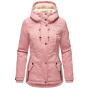Marikoo Bikoo Damen Teddyfell gefüttert Winterjacke B802 Powder Rose Größe XS - Gr. 34