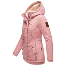 Marikoo Bikoo Damen Teddyfell gefüttert Winterjacke B802 Powder Rose Größe XS - Gr. 34