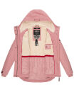 Marikoo Bikoo Damen Teddyfell gefüttert Winterjacke B802 Powder Rose Größe M - Gr. 38