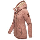 Marikoo Bikoo Damen Teddyfell gefüttert Winterjacke B802 Terracotta Größe L - Gr. 40