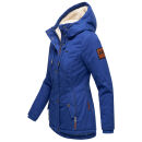 Marikoo Bikoo Damen Teddyfell gefüttert Winterjacke B802 Blue Jean Größe L - Gr. 40