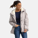 Marikoo Bikoo Damen Teddyfell gefüttert Winterjacke B802 Hellgrau Größe M - Gr. 38