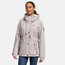 Marikoo Bikoo Damen Teddyfell gefüttert Winterjacke B802 Hellgrau Größe M - Gr. 38