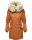 Navahoo Cristal Damen Winterjacke Parka mit Kunstfell B669 Cinnamon Gr.XS