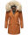Navahoo Cristal Damen Winterjacke Parka mit Kunstfell B669 Cinnamon Gr.XS