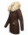 Navahoo Cristal Damen Winterjacke Parka mit Kunstfell B669 D-Schoko Gr.S