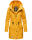 Navahoo Deike Damen lange Regenjacke mit Teddyfell und Kapuze B678 Amber Yellow Größe XS - Gr. 34