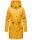 Navahoo Deike Damen lange Regenjacke mit Teddyfell und Kapuze B678 Amber Yellow Größe XS - Gr. 34